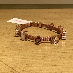 Betsey Johnson Mesh Charm Bracelet